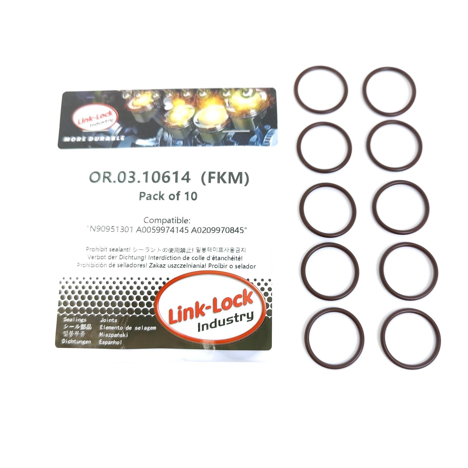 Tank O-Ring Seal - 10 قطع OR.03.10614 طقم حلقات إحكام