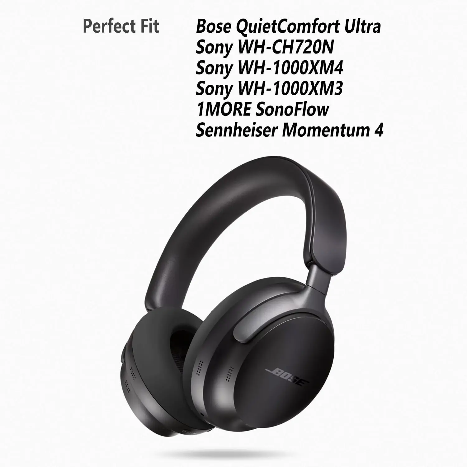 Bose Headphone Qc Ultra - كم واقي للأذن من السيليكون ،