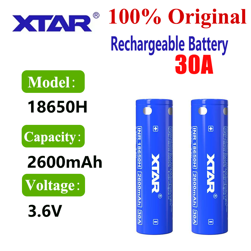 Vape Battery 18650 - بطارية XTAR 18650 الأصلية بسعة 2600