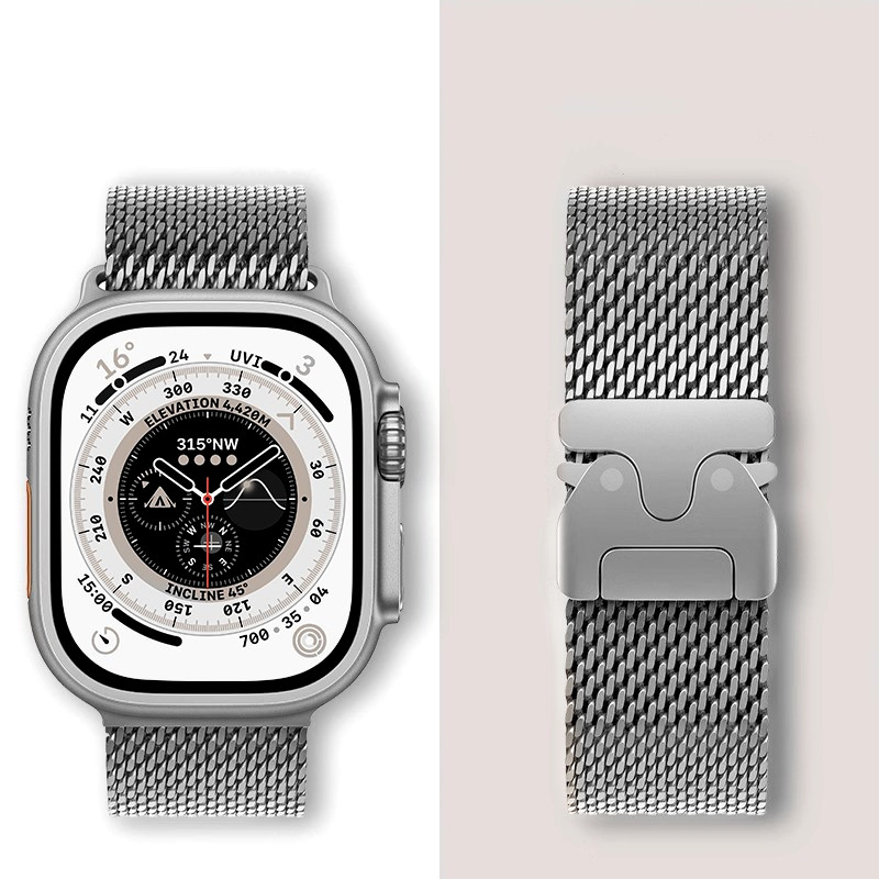 Mesh Coil Strip - Milanese حلقة الفرقة لساعة أبل سلسلة